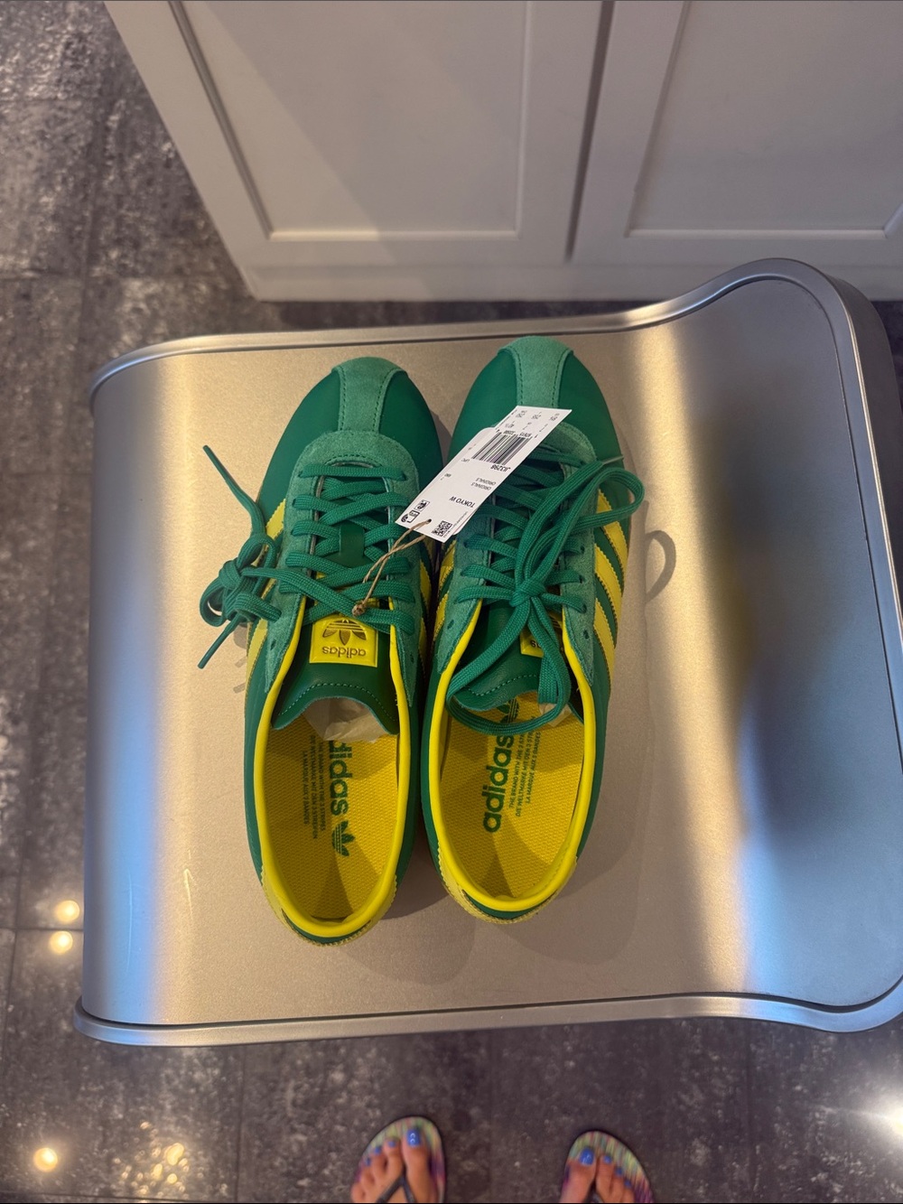 NIB adidas Tokyo Green and Yellow Women's Sneakers - Picture 4 of 8